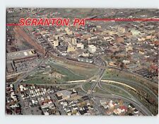 Postcard Aerial View of the Downtown Business District Scranton Pennsylvania USA picture