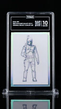 2022 Topps Chrome Star Wars Galaxy #OT-2 Boba Fett Original Concept Art TAG 10 picture