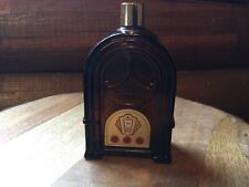 Avon Amber Glass Juke Box Radio Perfume Cologne Full Decanter Vintage picture