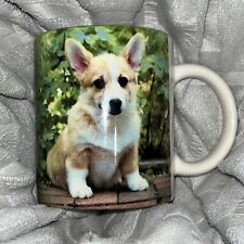 Vintage 1994 Barbara Augello Dog Photo Coffee Cup Tea Mug Corgi Pembroke Welsh picture
