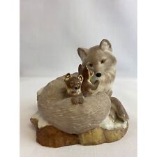 Lenox Fox Keeping Warm Nature Gentle Majesty Mom Cubs Fine Porcelain Figure Vtg picture