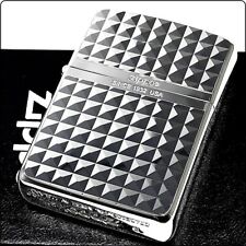 Zippo Armor Case Diamond Cut Mirror Silver Logo Double Sided Lighter Japan picture