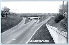 Montevideo Minnesota MN Postcard RPPC Photo Highway Scene Cars c1950's Vintage picture