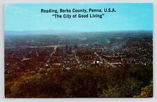 c1960s~Center City from Mount Penn~Aerial View~Downtown~Reading PA~VTG Postcard picture