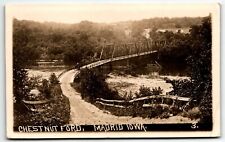 RPPC Postcard Madrid Iowa Chestnut Ford Bridge IA PM 1912 picture