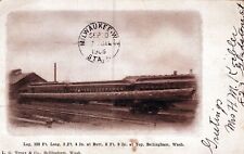 BELLINGHAM WA - Log 122 Feet Long Postcard - udb - 1905 picture