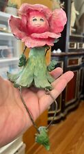 Rose Shelf Sitter Flower Girl Unbranded Resin Figurine picture