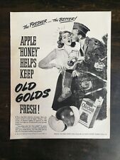 Vintage 1944 Old Gold Cigarettes WWII Full Page Original Ad 324 picture