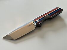 TwoSun TS436 K110 Titanium Liner Lock Folding Knife Serape G10 Inlay Tanto Blade picture