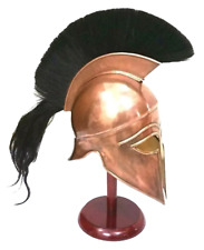 Steel Greek Corinthian Helmet Copper Medieval Spartan Armor Helmet With Stand picture
