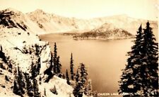 c1930s Elevated View of Crater Lake Oregon Vintage Real Photo Postcard picture