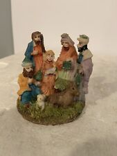 Vntg Mini Nativity Set Figurine One Piece Resin 2.5” Tall 1995 RARE See Photos picture