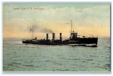 c1910's Steamer Ship US Destroyer Sea View Unposted Antique Postcard picture