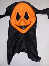 Vtg Easter Unlimited Orange GhostFace Halloween Mask Scream Spoof picture
