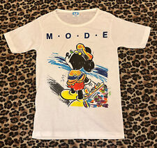Vtg 1980s Disney Character Fashions MICKEY MOUSE MODE T-Shirt sz Medium Suitcase picture