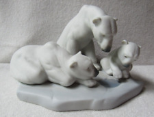 Lladro Figurine BEARLY LOVE POLAR BEAR FAMILY ON ICE WINTER  # 1443 Matte picture