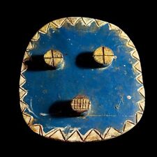 African Tribal Face Mask Wood Hand Carved Vintage Wall Hanging Grebo africa-9922 picture