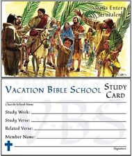 JESUS ENTERS JERUSALEM - VBS - VACATION BIBLE SCHOOL STUDY/FAITH CARD picture