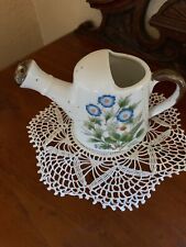 Vintage Takahashi Pottery Speckled Stoneware Floral Pitcher Japan picture