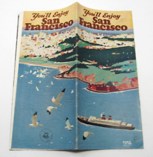 You'll Enjoy San Francisco Brochure c1930s Maurice Logan Cover Art Photos EX CON picture