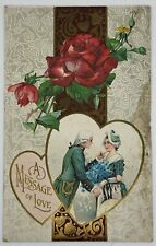 1907-1915 A Message Of Love 💕 Valentine Postcard Romance picture