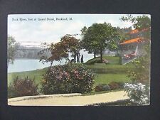 Rockford Illinois IL Rock River Guard Street Antique Postcard 1910 picture