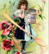LIEBIG Trade Card Set S-442 Little Chefs IV Young Children Flowers Spoon German picture