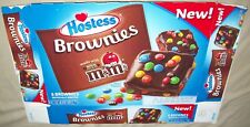 2016 VINTAGE HOSTESS CAKES NEW BROWNIES MADE WITH M&Ms EMPTY FLAT BOX picture