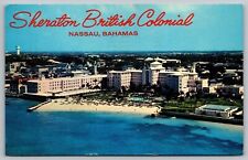 Sheraton British Colonial Hotel Nassau Bahamas Postcard PM Cancel WOB Note VTG picture