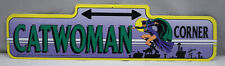 Batman Catwoman Corner Plastic Street Sign DC Comics Vintage NOS 18