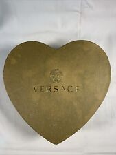 RARE Versace Empty Large HEART Shaped GIFT BOX Logo. 11” Wide X 3.5” High picture