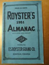 Royster's Almanac 1951 Vintage Guano Co. Norfolk VA Ephemera Junk Journal picture