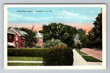 Freeport IL-Illinois, Residence Street, Antique Vintage Souvenir Postcard picture