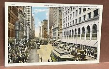 Postcard ~ CHICAGO ILLINOIS ~ STATE STREET looking North from VAN BUREN ST ~ picture