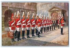 c1910 Four o Clock Parade at Horse Guards London Oilette Art Tuck Postcard picture