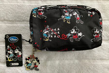 Lesportsac Disney Store Mickey Loves Minnie Cosmetic Pouch w Keychain NEW picture