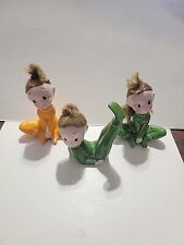 Adorable Vintage Pixie Figurines Real Hair  picture