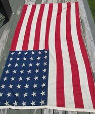 Large Linen 48 Star American Flag picture