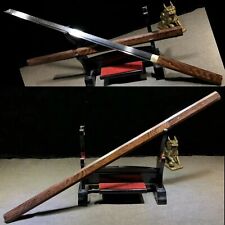 Hand Japanese Samurai Katana Folded Steel Clay temperped Full Tang Sword Sharp picture