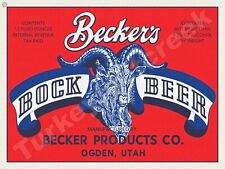 Becker's Bock Beer Label 9