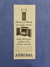 1963 Vintage Print Ad ADMIRAL Portable Stereo Turntable picture