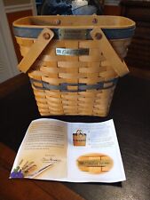 Longaberger Collectors Club Membership dual handled Basket 1999/2000 With Card picture