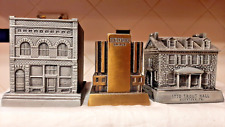 Lot of 3 Banthrico Souvenir Buildings: Trout Hall, Clyde Savings, Centier Bank picture