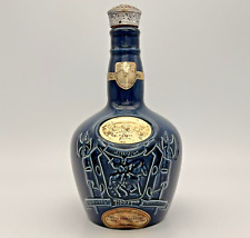 Blue Spode Porcelain Decanter Chivas Brothers Royal Salute Whisky Bottle Empty picture