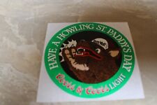 Coors & Coors Light Beer Wolf St. Paddy's Day Sticker Unused picture