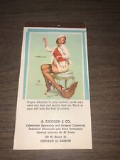 Vtg Pocket Calendar 1959 1960 A. Daigger & Co. Chicago IL February Pinup Girl picture