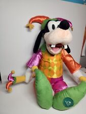 Disney store mickey mouse Goofy jester joker plush colorful picture