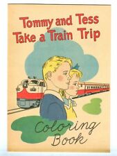 TOMMY and TESS Take a TRAIN TRIP Rare 1950s Unused RAILROAD Promo Coloring Book picture