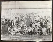 Vintage 1970s Graffiti Found Photo 11X14 Black And White Los Angeles picture