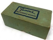 Vintage Famous Buttonhole Worker  Model CC w/ Box picture